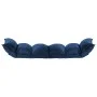 Folding blue fabric floor lounger by , Floor chairs - Ref: Foro24-325239, Price: 115,40 €, Discount: %
