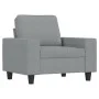 Sessel mit Hocker, helles graues Gewebe, 60 cm. von , Sofas - Ref: Foro24-3201143, Preis: 190,31 €, Rabatt: %