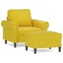 Sillón con taburete terciopelo amarillo 60 cm de , Sofás - Ref: Foro24-3201211, Precio: 206,97 €, Descuento: %