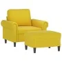 Sillón con taburete terciopelo amarillo 60 cm de , Sofás - Ref: Foro24-3201211, Precio: 206,97 €, Descuento: %