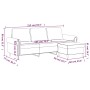Sofá de 3 plazas con taburete de terciopelo azul 180 cm de , Sofás - Ref: Foro24-3201224, Precio: 354,11 €, Descuento: %