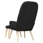 Sillón de relax con reposapiés tela negro de , Sillones - Ref: Foro24-3097348, Precio: 129,69 €, Descuento: %