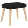 Sillón de relax con reposapiés tela negro de , Sillones - Ref: Foro24-3097348, Precio: 129,69 €, Descuento: %