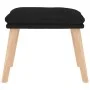 Sillón de relax con reposapiés tela negro de , Sillones - Ref: Foro24-3097348, Precio: 129,69 €, Descuento: %