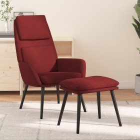Sillón de relax con reposapiés tela rojo tinto de , Sillones - Ref: Foro24-3097776, Precio: 150,71 €, Descuento: %