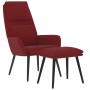 Sillón de relax con reposapiés tela rojo tinto de , Sillones - Ref: Foro24-3097776, Precio: 150,71 €, Descuento: %
