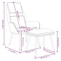 Sillón de relax con reposapiés tela rojo tinto de , Sillones - Ref: Foro24-3097776, Precio: 150,71 €, Descuento: %