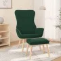 Relax armchair with dark green fabric footstool by , Armchairs - Ref: Foro24-3097887, Price: 135,45 €, Discount: %