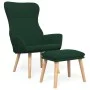 Relax armchair with dark green fabric footstool by , Armchairs - Ref: Foro24-3097887, Price: 135,45 €, Discount: %