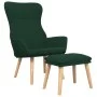 Relax armchair with dark green fabric footstool by , Armchairs - Ref: Foro24-3097887, Price: 135,45 €, Discount: %