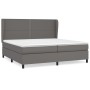 Cama box spring con colchón cuero sintético gris 200x200 cm de , Camas y somieres - Ref: Foro24-3128995, Precio: 715,76 €, De...