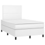 Cama box spring con colchón cuero sintético blanco 120x200 cm de , Camas y somieres - Ref: Foro24-3142714, Precio: 427,64 €, ...