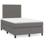 Cama box spring con colchón cuero sintético gris 120x200 cm de , Camas y somieres - Ref: Foro24-3142777, Precio: 410,02 €, De...