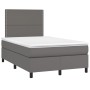 Cama box spring con colchón cuero sintético gris 120x200 cm de , Camas y somieres - Ref: Foro24-3142777, Precio: 410,02 €, De...