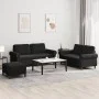 Juego de sofás con cojines 3 piezas terciopelo negro de , Sofás - Ref: Foro24-3202225, Precio: 520,61 €, Descuento: %