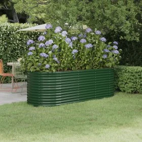 Jardinera arriate acero recubrimiento polvo verde 224x80x68 cm de , Maceteros y jardineras - Ref: Foro24-318953, Precio: 94,7...