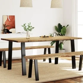Massivholzesstisch aus Akazie 150x90x75 cm von , Küchen- und Esstische - Ref: Foro24-353298, Preis: 186,24 €, Rabatt: %