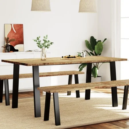 Mesa de comedor madera maciza de acacia 150x90x75 cm de , Mesas de cocina y de comedor - Ref: Foro24-353298, Precio: 186,24 €...