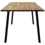 Solid acacia wood dining table 150x90x75 cm by , Kitchen and dining tables - Ref: Foro24-353298, Price: 186,24 €, Discount: %