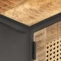 Mueble para TV madera mango rugosa y caña natural 90x30x40 cm de vidaXL, Muebles TV - Ref: Foro24-323144, Precio: 153,38 €, D...