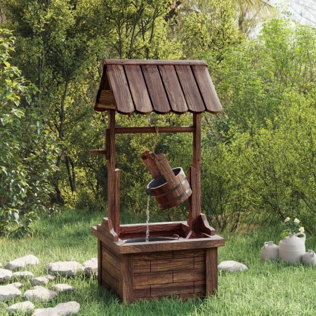 Fuente pozo de deseos con bomba madera de abeto 57x50x112 cm de , Fuentes y cascadas - Ref: Foro24-363337, Precio: 174,51 €, ...