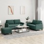 Juego de sofás con cojines 3 piezas terciopelo verde oscuro de , Sofás - Ref: Foro24-3201508, Precio: 540,74 €, Descuento: %