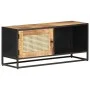 Mueble para TV madera mango rugosa y caña natural 90x30x40 cm de vidaXL, Muebles TV - Ref: Foro24-323144, Precio: 153,38 €, D...