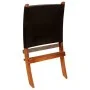 Faltbarer Relaxsessel aus echtem schwarzem Leder von , Klapphocker und Stühle - Ref: Foro24-246364, Preis: 185,99 €, Rabatt: %