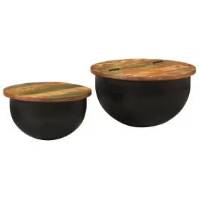 Set of 2 solid reclaimed wood coffee tables by , Coffee table - Ref: Foro24-351753, Price: 154,60 €, Discount: %