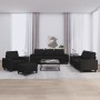 Juego de sofás 4 piezas tela negro de , Sofás - Ref: Foro24-3201878, Precio: 777,34 €, Descuento: %