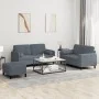 3-piece dark gray velvet sofa set with cushions by , Sofas - Ref: Foro24-3202005, Price: 468,06 €, Discount: %