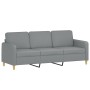 Juego de sofás con cojines 3 piezas tela gris claro de , Sofás - Ref: Foro24-3202142, Precio: 601,94 €, Descuento: %