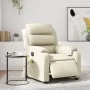 Sillón de masaje reclinable eléctrico cuero sintético crema de , Sillones - Ref: Foro24-3205036, Precio: 303,14 €, Descuento: %