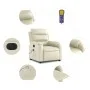 Sillón de masaje reclinable eléctrico cuero sintético crema de , Sillones - Ref: Foro24-3205036, Precio: 303,14 €, Descuento: %