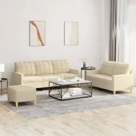 Sofagarnitur mit 3-teiligen cremefarbenen Kissen von , Sofas - Ref: Foro24-3201316, Preis: 518,52 €, Rabatt: %