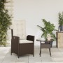 Sillón reclinable de jardín con cojines ratán sintético marrón de , Sillas de jardín - Ref: Foro24-365258, Precio: 119,90 €, ...