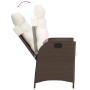 Sillón reclinable de jardín con cojines ratán sintético marrón de , Sillas de jardín - Ref: Foro24-365258, Precio: 119,90 €, ...