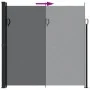 Toldo lateral retráctil negro 200x500 cm de , Sombrillas - Ref: Foro24-4004459, Precio: 115,10 €, Descuento: %