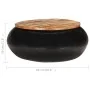 Mesa de centro madera maciza reciclada negra 68x68x30 cm de vidaXL, Mesas de centro - Ref: Foro24-323532, Precio: 130,32 €, D...