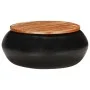 Mesa de centro madera maciza reciclada negra 68x68x30 cm de vidaXL, Mesas de centro - Ref: Foro24-323532, Precio: 130,32 €, D...