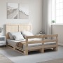 Estructura de cama con cabecero madera maciza pino 140x200 cm de , Camas y somieres - Ref: Foro24-3281540, Precio: 219,34 €, ...