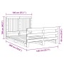 Estructura de cama con cabecero madera maciza pino 140x200 cm de , Camas y somieres - Ref: Foro24-3281540, Precio: 219,34 €, ...