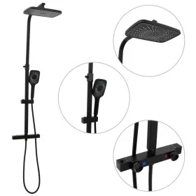 Set de ducha de doble cabezal con mezclador y flexo latón negro by , shower heads - Ref: Foro24-4013454, Price: 171,15 €, Dis...