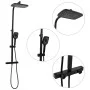 Set de ducha de doble cabezal con mezclador y flexo latón negro by , shower heads - Ref: Foro24-4013454, Price: 171,15 €, Dis...