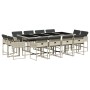 Set comedor jardín y cojines 13 pzas ratán sintético gris claro de , Conjuntos de jardín - Ref: Foro24-3278170, Precio: 727,5...