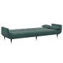 Sofá cama de 2 plazas con taburete terciopelo verde oscuro de , Sofás - Ref: Foro24-3258153, Precio: 401,85 €, Descuento: %