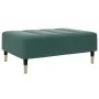Sofá cama de 2 plazas con taburete terciopelo verde oscuro de , Sofás - Ref: Foro24-3258153, Precio: 394,34 €, Descuento: %