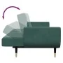 Sofá cama de 2 plazas con taburete terciopelo verde oscuro de , Sofás - Ref: Foro24-3258153, Precio: 394,34 €, Descuento: %