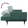 Sofá cama de 2 plazas con taburete terciopelo verde oscuro de , Sofás - Ref: Foro24-3258153, Precio: 401,85 €, Descuento: %