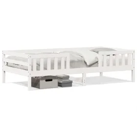 Massives Kiefernholzbettgestell 90x190 cm von , Betten und Lattenroste - Ref: Foro24-846980, Preis: 144,56 €, Rabatt: %